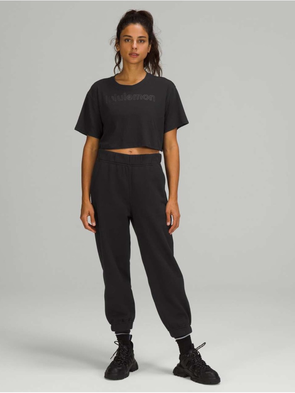 LULULEMON Black Relaxed High Rise Jogger Pants